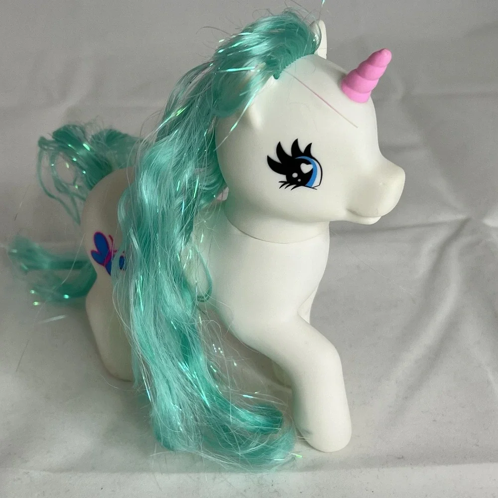 My‎ Little Pony G3 Unicorn Teal Hair Tinsel Pink Horn Butterfly Cutie  Hasbro